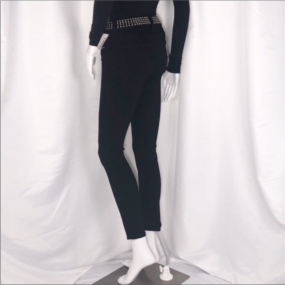 L’Agence Black Margot Studded Trim High Rise Stretch Fit Skinny Ankle Jeans Sz26 - Picture 8 of 16